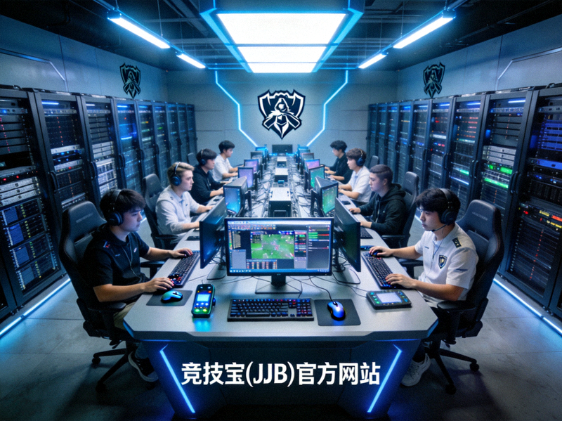 竞技宝(JJB)官方网站团队在现代化电竞数据中心内分析赛事数据的大场景